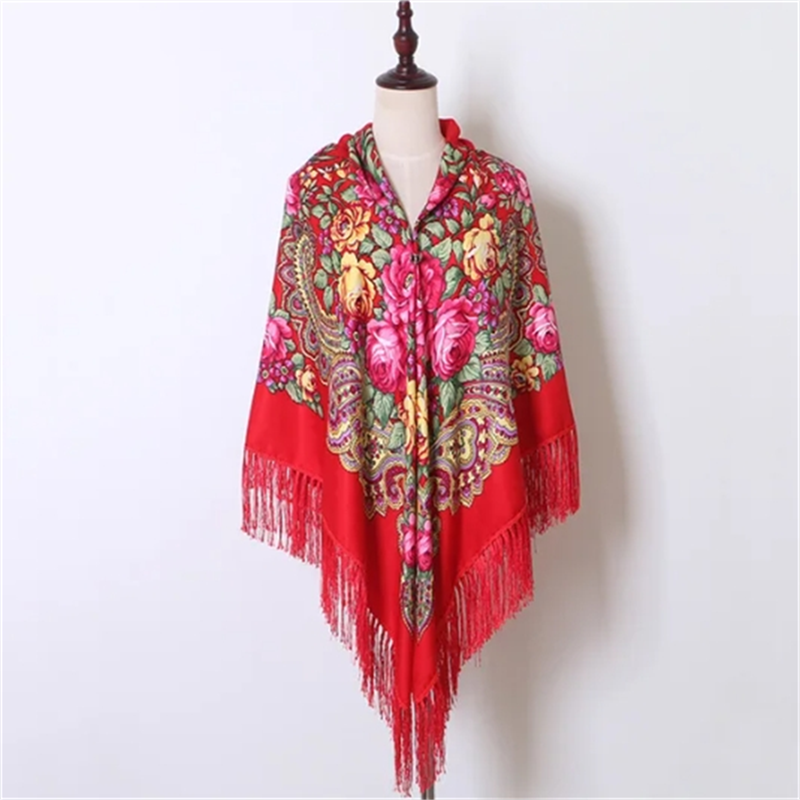 Bandana Cotton - 160*160cm sciarpa quadrata nazionale russa donna