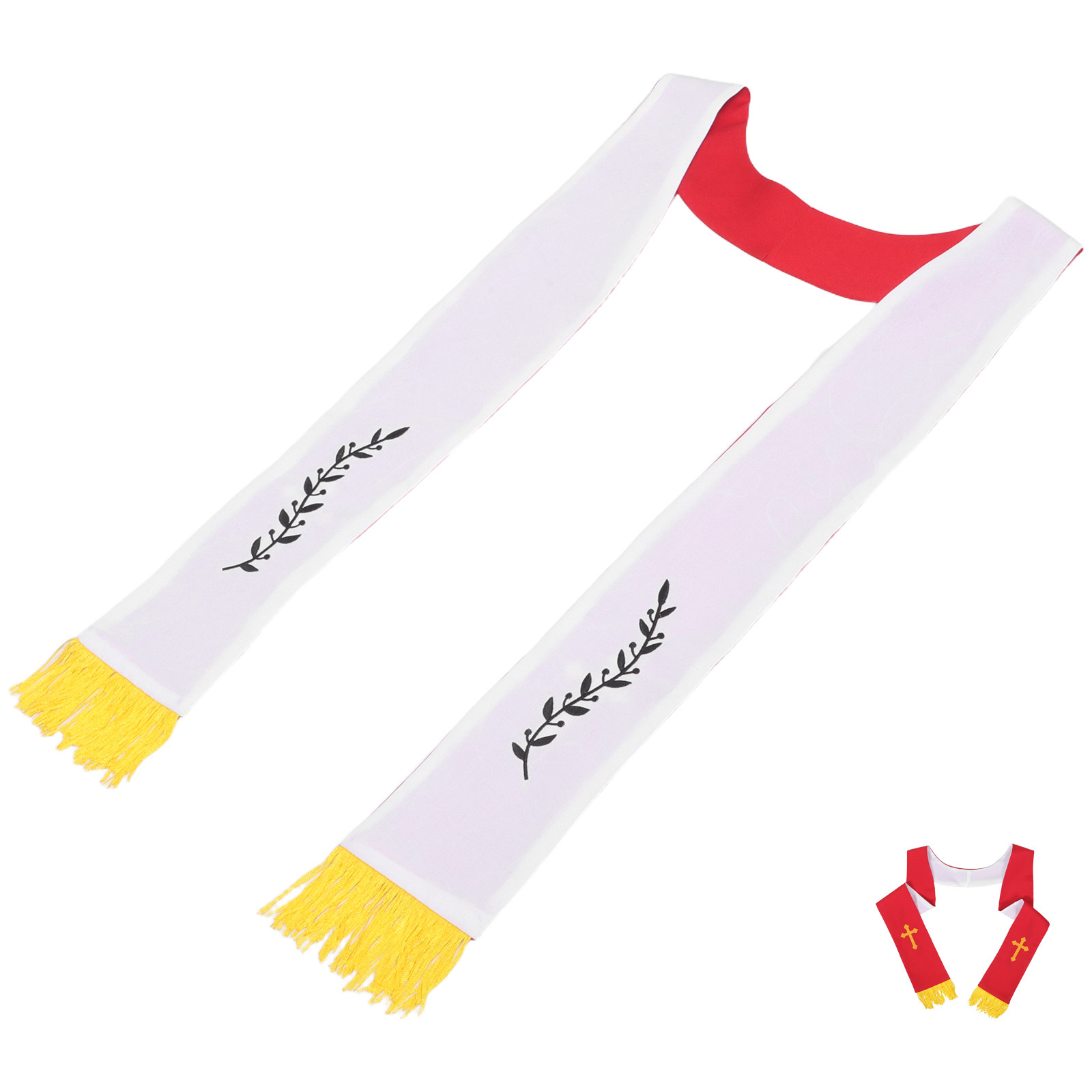 Stole Wedding Shawl - Stola Reversibile per Clero con Croce