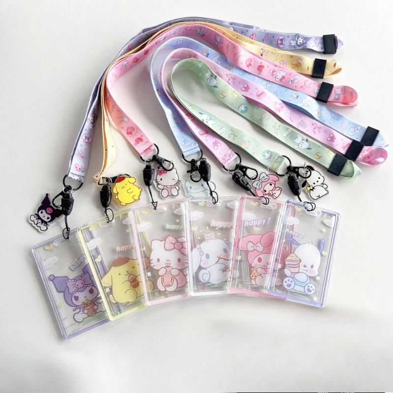 Lanyard Badge Holder - Carino Porta Carte d'Identità Trasparente con