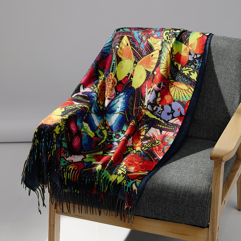 Sciarpa di cashmere pittura a  - Woven Scarf Blanket recensione e prezzo