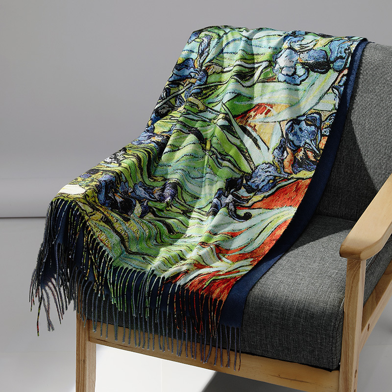 Sciarpa di cashmere pittura a  - Woven Scarf Blanket recensione e prezzo